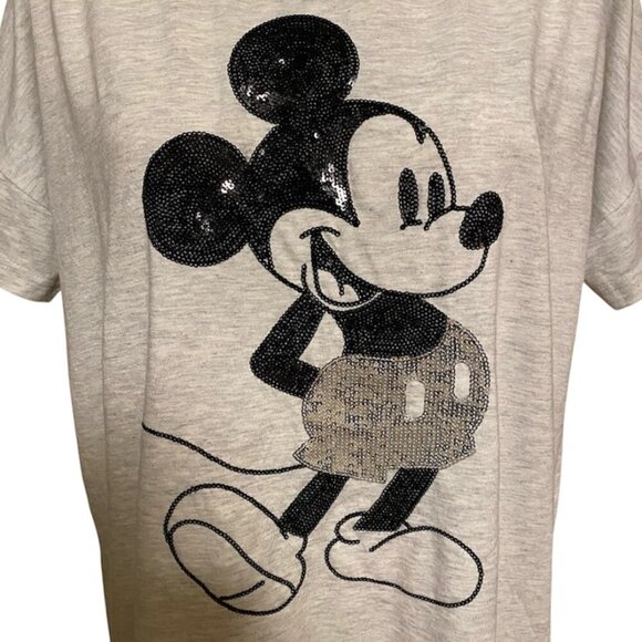 Disney Mickey Mouse Sequin Short Sleeve Night Shirt Size Medium 8/10 - Picture 3 of 8
